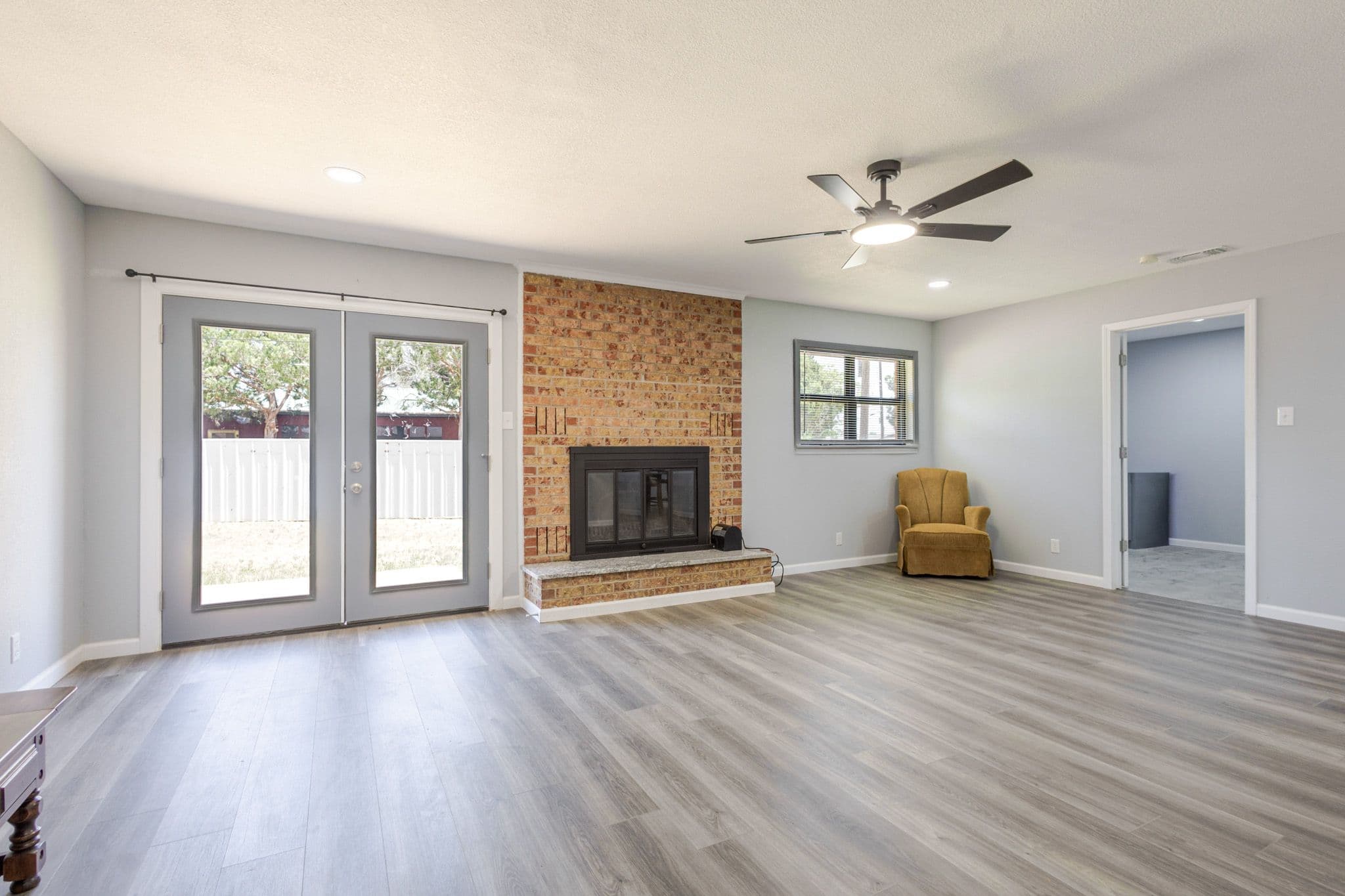 Interior corner shot of living room of residential home in clovis nm