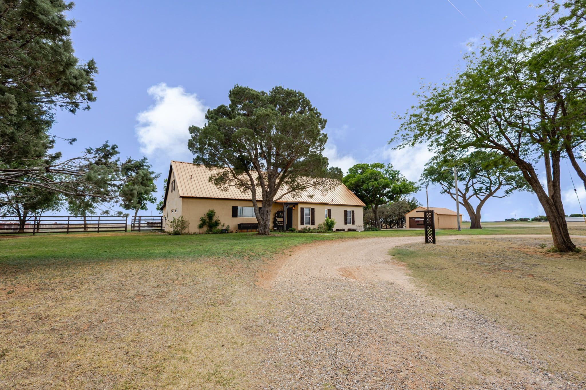 Exterior shot of country home