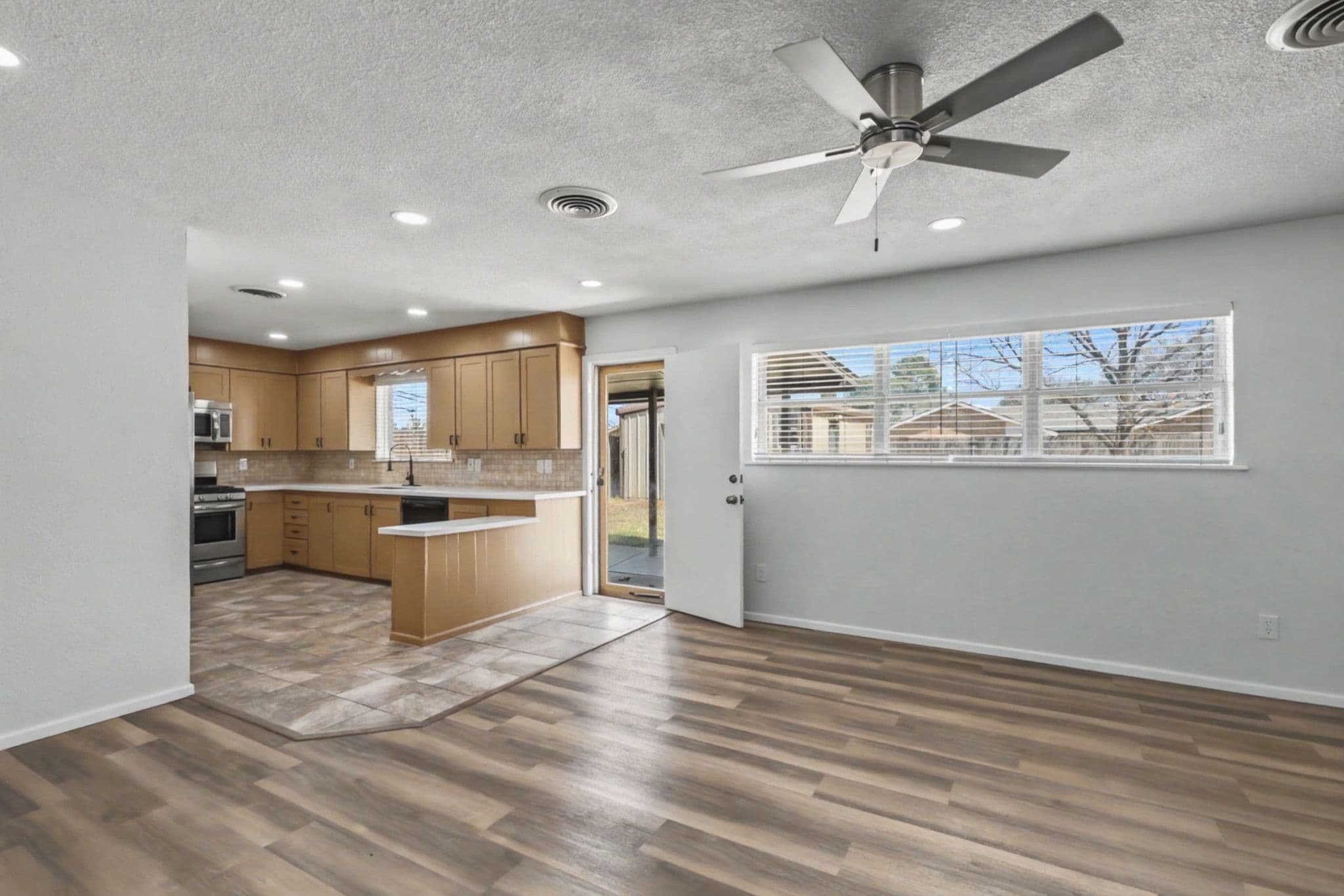 Interior Shot of Livingroom facing backyard