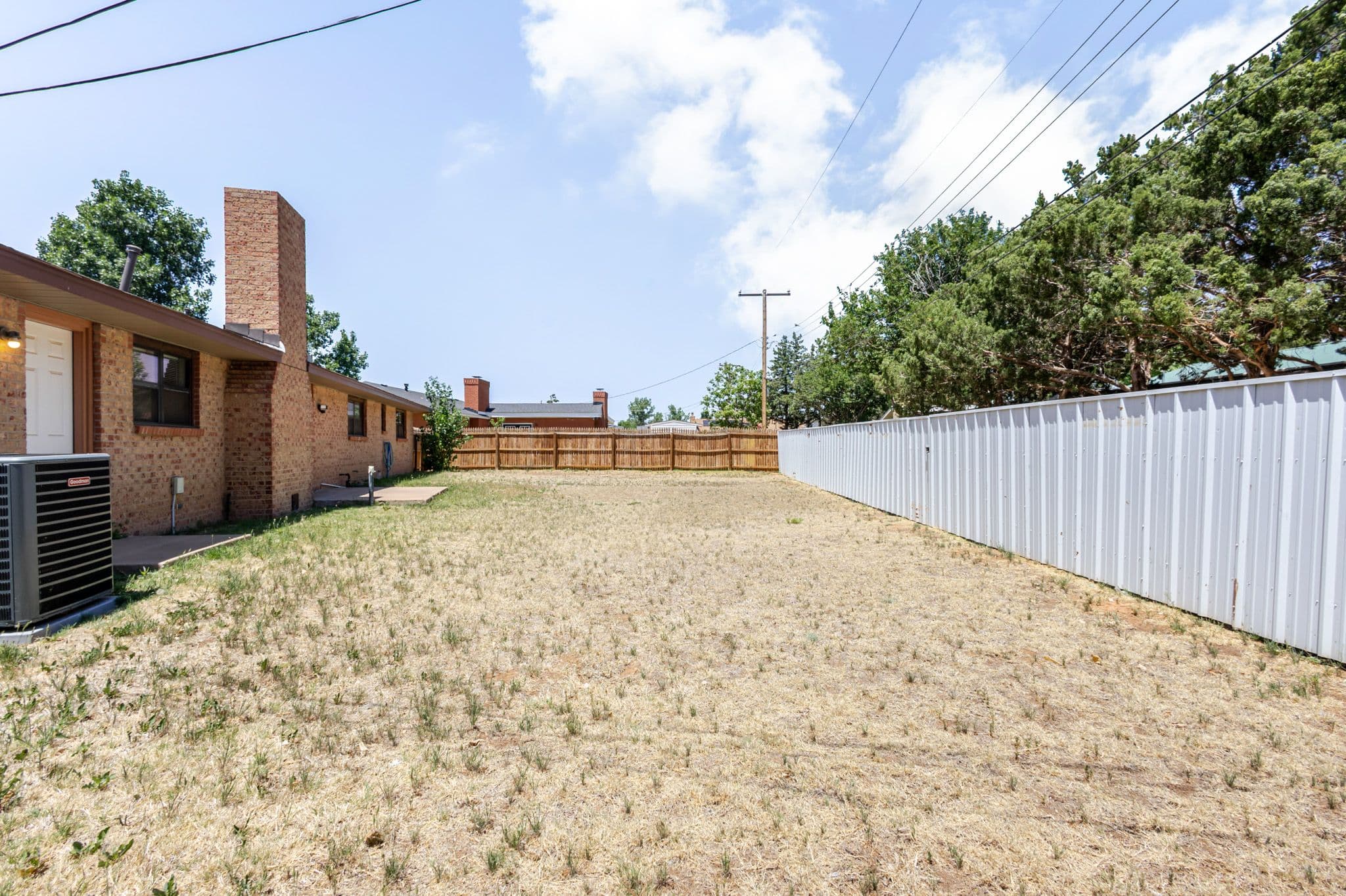 Exterior shot of backyard