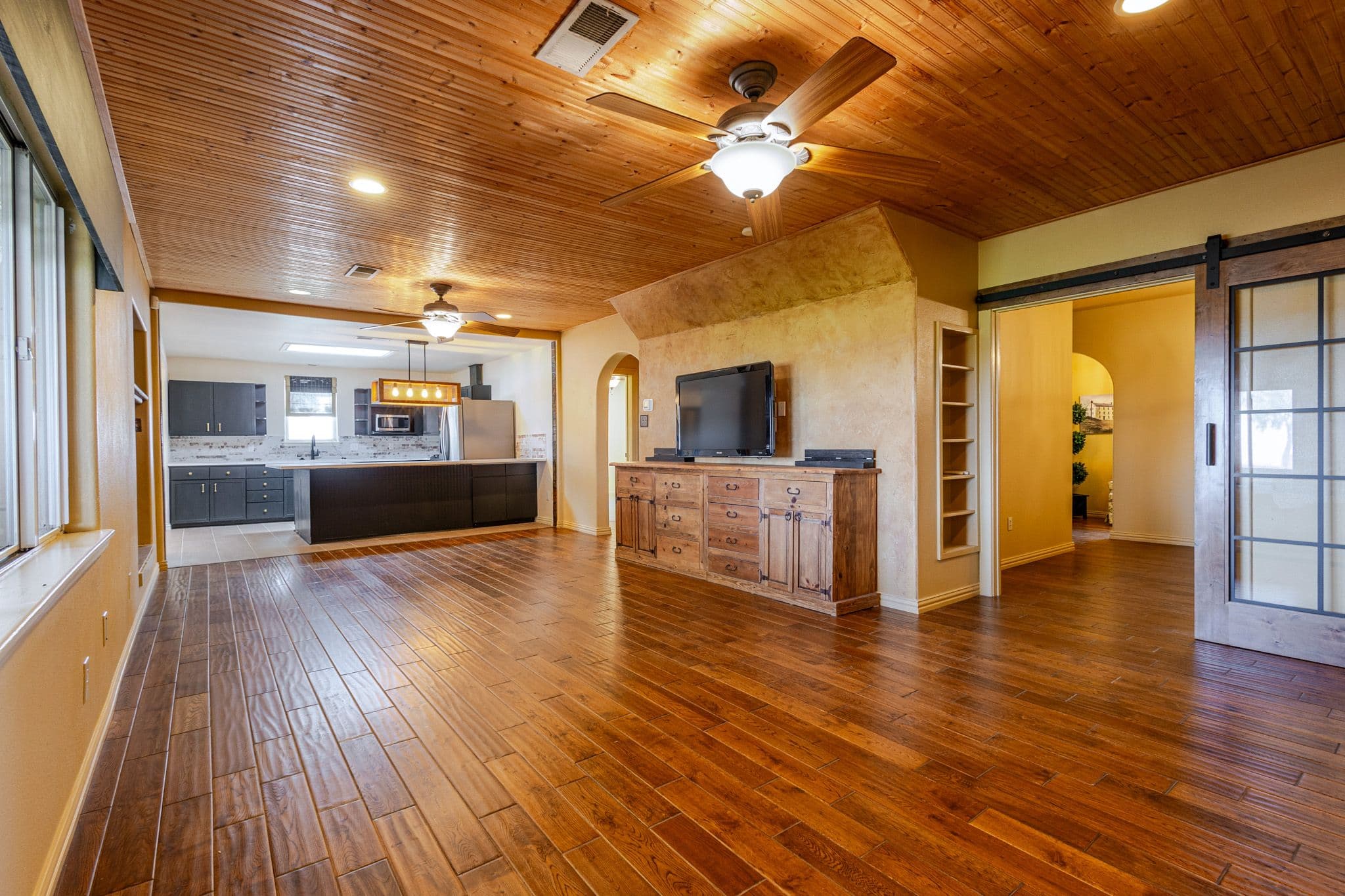 Interior shot of living room of countryside home in Clovis NM