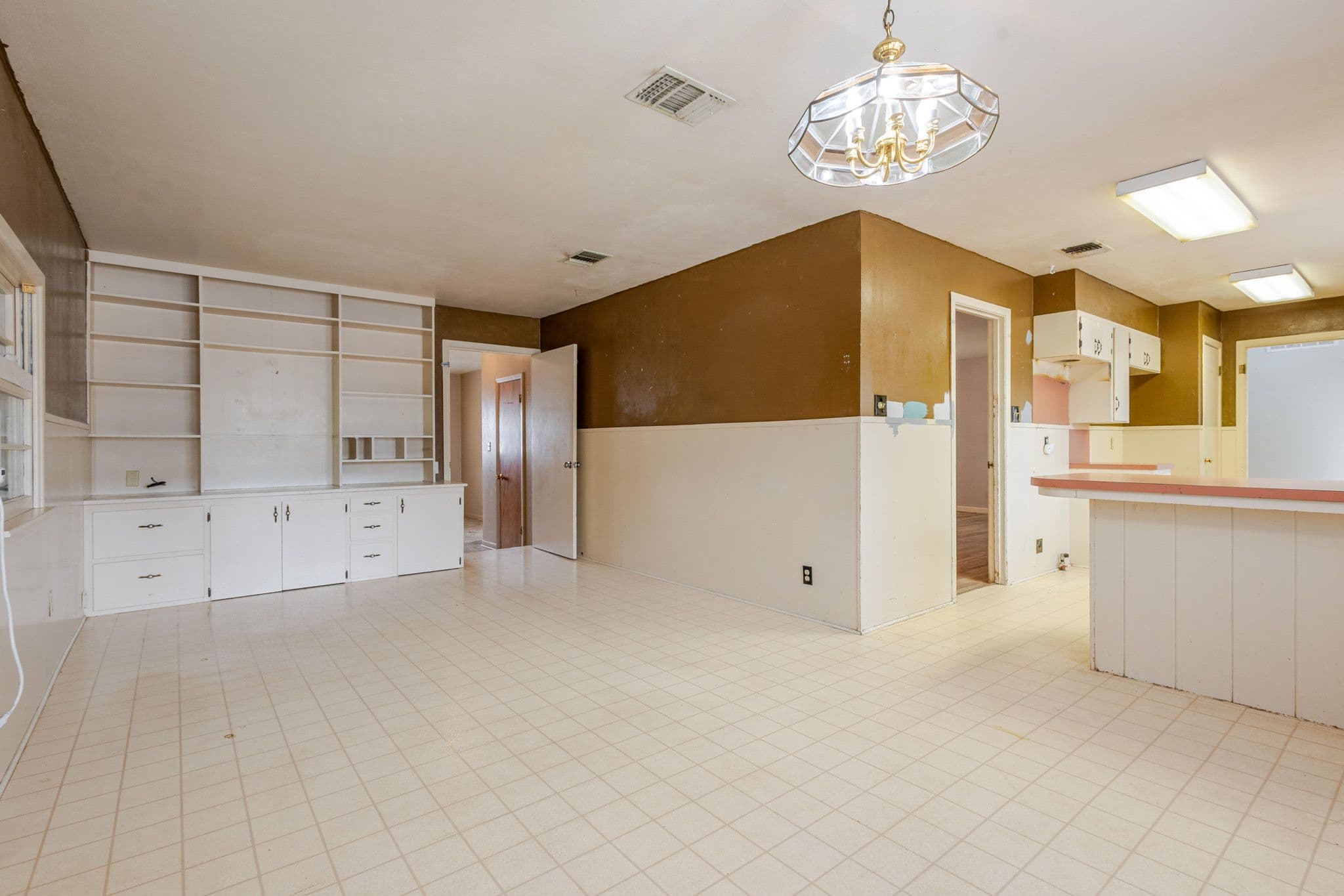 Interior Corner Shot of Kitchen and Dining Room