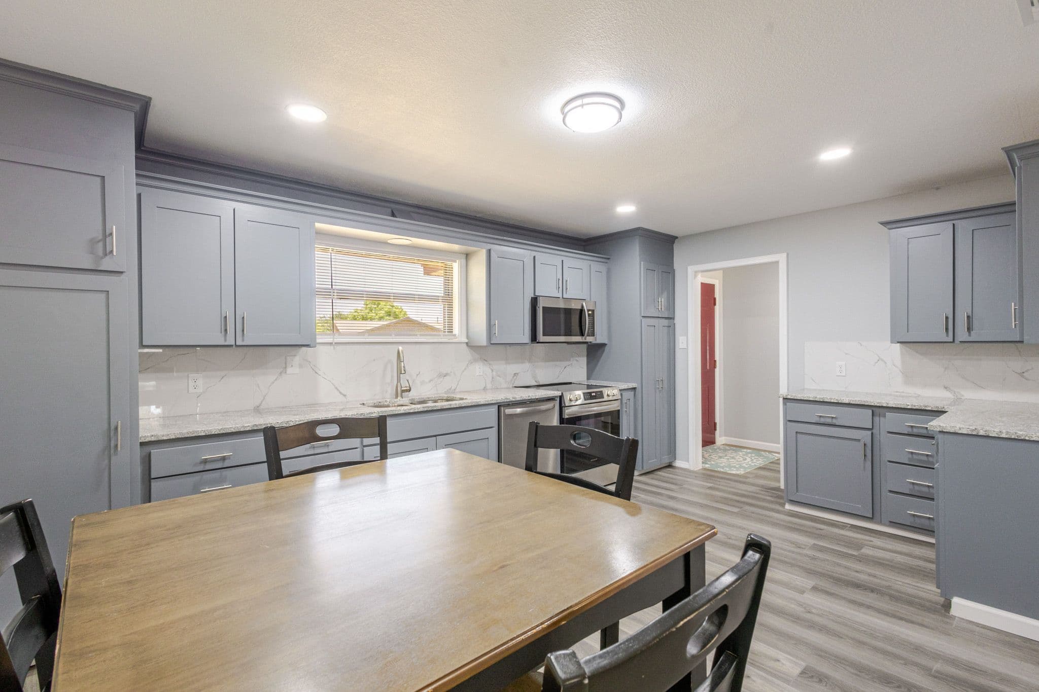 Interior corner shot of kitchen of residential home in Clovis NM