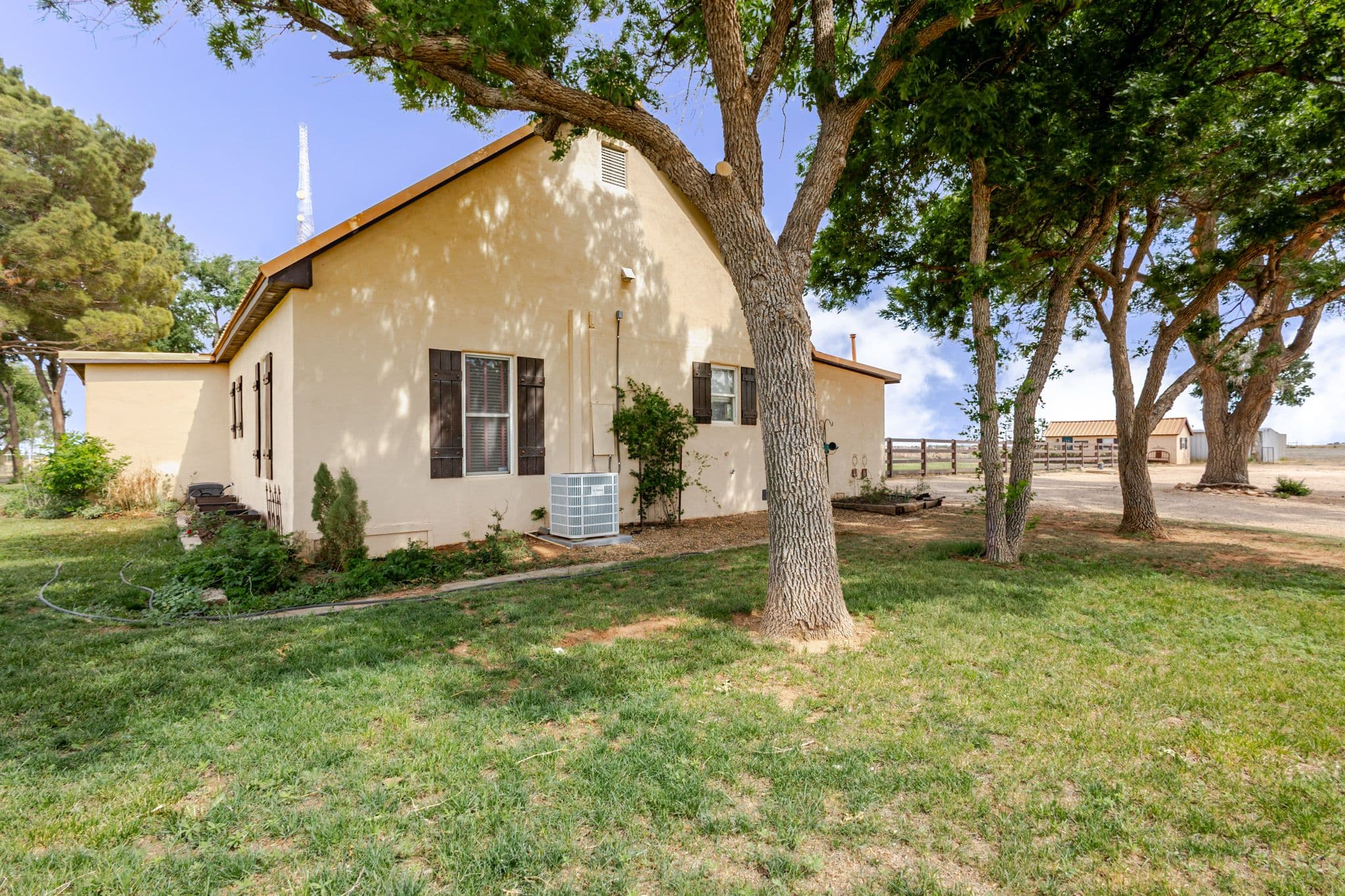 Exterior shot of side of the house.