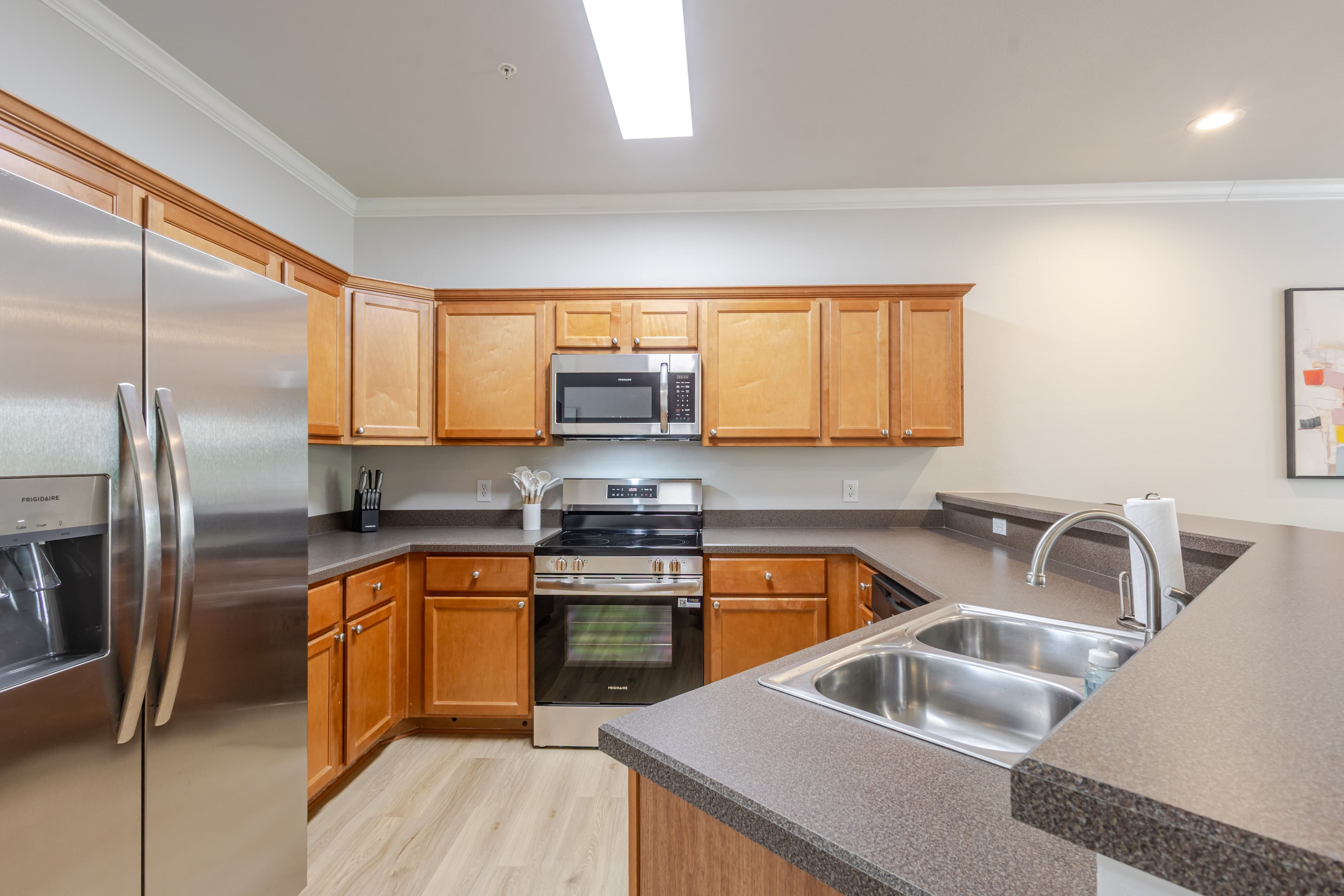 Interior shot of lubbock airbnb condo kitchen